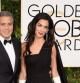 George Clooney y Amal Alamuddin Clooney en la 72 edición de los Globos de Oro