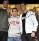 Manuel Neuer, Leo Messi y Cristiano Ronaldo en la rueda de prensa en Zúrich
