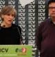 La coordinadora nacional de ICV, Dolors Camats, y el coordinador general de EUiA, Joan Josep Nuet.