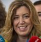 Susana Díaz en Jerez de la Frontera, tras anunciar su embarazo en su visita al colegio Antonio Machado
