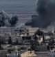La habitual imagen de Kobane, con columnas de humo, el 18 de enero