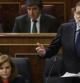 El presidente del Gobierno, Mariano Rajoy, en la sesión de Control en el Congreso.