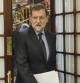 El presidente del Gobierno, Mariano Rajoy, sale del hemiciclo del Congreso de los Diputados.