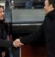 Luis Enrique y Simeone se saludan antes del partido