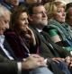 En la imagen, de izq. a dcha: el vicesecretario de Estudios y Programas del PP, Esteban GonzálezPons; el vicesecretario de Política Autonómica y Local, Javier Arenas; la secretaria general, María Dolores de Cospedal; el presidente del Gobierno, Mariano Rajoy; la presidenta del PP de Madrid, Esperanza Aguirre; el vicesecretario de Organización y director de campaña, Carlos Floriano, el portavoz del PP en el Congreso, Rafael Hernando, y el presidente de la Cámara baja, Jesús Posada