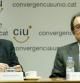 El presidente de la Generalitat y CDC, Artur Mas, acompañado del conseller de Interior, Ramon Maria Espadaler y el secretario general adjunto de CIU, Lluís Corominas, durante la reunión del la ejecutiva de CIU