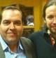 Alejandro Cao de Benós con Pablo Iglesias