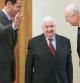 De Mistura con Asad y su ministro de Exteriores