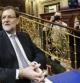 El presidente del Gobierno español, Mariano Rajoy, a su llegada a la segunda jornada del debate del estado de la nación en el Congreso de los Diputados.