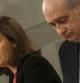 La vicepresidenta del Gobierno, Soraya Sáenz de Santamaría, junto al ministro del Interior, Jorge Fernández Díaz, durante la rueda de prensa tras la reunión del Consejo de Ministros.