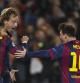 Messi, Neymar y Rakitic celebran el gol frente al Manchester City en el Camp Nou