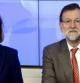 El presidente del Gobierno y del PP, Mariano Rajoy, y la Secretaria General del partido, María Dolores de Cospedal, durante la reunión del Comité Ejecutivo Nacional que analizará los resultados de las elecciones andaluzas.