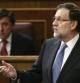 El presidente del Gobierno, Mariano Rajoy, durante su intervención ante el pleno de control al Ejecutivo.