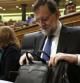 El presidente del Gobierno, Mariano Rajoy, al inicio de la sesión de control al Ejecutivo que celebrado en el Congreso.