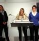 Los diputados de ICV-EUiA, Joan Mena; de PSC, Rocío Martínez-Sampere; de CiU, Ramona Barrufet; de ERC, Anna Simó, y de la CUP, David Fernnández