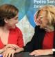 Ada Colau y Manuela Carmena, en el acto conjunto en Madrid durante la campaña electoral