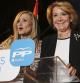 Las candidatas del PP a la Comunidad y el Ayuntamiento de Madrid, Cristina Cifuentes y Esperanza Aguirre, abren la campaña electoral en un acto en los Jardines de Cecilio Rodríguez (Retiro)