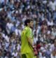 Casillas en el Bernabeu durante el choque frente al Valencia