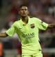 Neymar celebra uno de sus dos goles ante el Bayern
