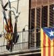 Imagen de una estelada en el balcón del Ajuntament de Tàrrega