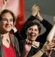 Ada Colau y su equipo de campaña celebran la victoria en las elecciones municipales de Barcelona 2015