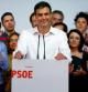 El secretario general del PSOE, Pedro Sánchez, comparece en la sede federal para comentar los resultados electorales.