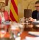 El presidente de la Generalitat, Artur Mas, y su vicepresidenta, Joana Ortega, durante una reunión del gobierno catalán