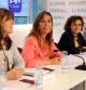 La presidenta del PPC, Alicia Sánchez-Camacho, junto a María José Cuevas, Dolors Montserrat y Andrea Levy, durante la reunión del comité ejecutivo de los populares catalanes