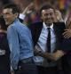 Luis Enrique celebró con su staff el golazo de Messi