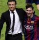 Luis Enrique y Leo Messi celebran la victoria en la Champions League