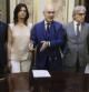 Josep Antoni Duran Lleida (c), junto a Josep Sánchez Llibre, Concepció Tarruella, Montserrat Surroca y Antoni Picó, durante la rueda de prensa que ha ofrecido hoy en el Congreso de los Diputados, después de que Convergència Democrática de Catalunya (CDC) y Unió Democrática de Catalunya (UDC) no hayan alcanzado un acuerdo que permita mantener un único grupo parlamentario en el Congreso con un sólo portavoz y tras la ruptura de la coalición nacionalista en Catalunya también se dividirán en dos subgrupos en la Cámara Baja.