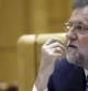 El presidente del Ejecutivo, Mariano Rajoy, durante la sesión de control al Gobierno en el Senado, en Madrid.