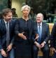 El FMI. La gerente Christine Lagarde, en el centro, rodeada de los ministros de Finanzas de Italia (Pier Carlo Padoan), Irlanda (Michael Noonan), Francia (Michel Sapin) y el presidente del Eurogrupo, Jeroen Dijsselbloem