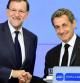 Mariano Rajoy saluda al expresidente francés Nicolas Sarkozy