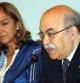 El conseller de Economia, Andreu Mas-Colell, con la secretaria de Estado de Investigación, Desarrollo e Innovación, Carmen Vela, de fondo.