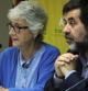 Muriel Casals y Jordi Sànchez, durante la rueda de prensa este jueves