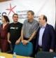 Joan Herrera, Miquel Iceta, Oriol Junqueras, Gemma Ubasart, Quim Arrufat y Joan Jusep Nuet, en la mesa redonda de la Universitat Progressista d'Estiu de Catalunya