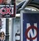 Carteles a favor y en contra de las negociaciones con la troika en las calles de Atenas días antes del referéndum
