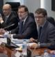 Fotografía facilitada por Presidencia del Gobierno, del presidente, Mariano Rajoy (c), junto al director de la Oficina Económica del presidente del Gobierno, Álvaro Nadal (2d); la ministra de Agricultura, Alimentación y Medio Ambiente, Isabel García Tejerina (i); el ministro de Hacienda, Cristóbal Montoro (2i), y la ministra de Fomento, Ana Pastor (d), durante la reunión de la Comisión Delegada de Asuntos Económicos.