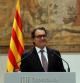 El presidente catalán, Artur Mas, durante una comperencia en el Palau de la Generalitat