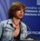 La consellera Borràs, en rueda de prensa en la sede del Departament de Governació.
