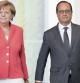 La canciller alemana, Angela Merkel, recibe al presidente francés, François Hollande, en la Cancillería en Berlín
