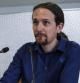 El líder de Podemos, Pablo Iglesias, en rueda de prensa.