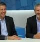 El candidato del PPC, Xavier Garcia Albiol, y Josep Ramon Bosch, de SCC.