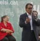 El presidente de la Generalitat, Artur Mas, durante su intervención en Castelldefels, en un acto de Junts pel Si