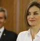 La reina Letizia durante una recepción en Zarzuela