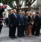 Los integrantes del Gobierno de la Generalitat, encabezado, por su presidente Artur Mas, durante la ofrenda floral en el, monumento de RafaelCasanova , con motivo de la celebración de la Diada.