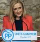 La presidenta de la Comunidad de Madrid, Cristina Cifuentes, durante su intervención en el acto de campaña en apoyo al candidato del PPC, Xavier García-Albiol