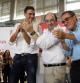 Pedro Sánchez y Àngel Ros se apuntaron al baile de Miquel Iceta al finalizar el mitin socialista en Lleida