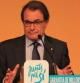 El president de la Generalitat, Artur Mas, participa en una rueda de prensa sobre pensiones en Badalona.